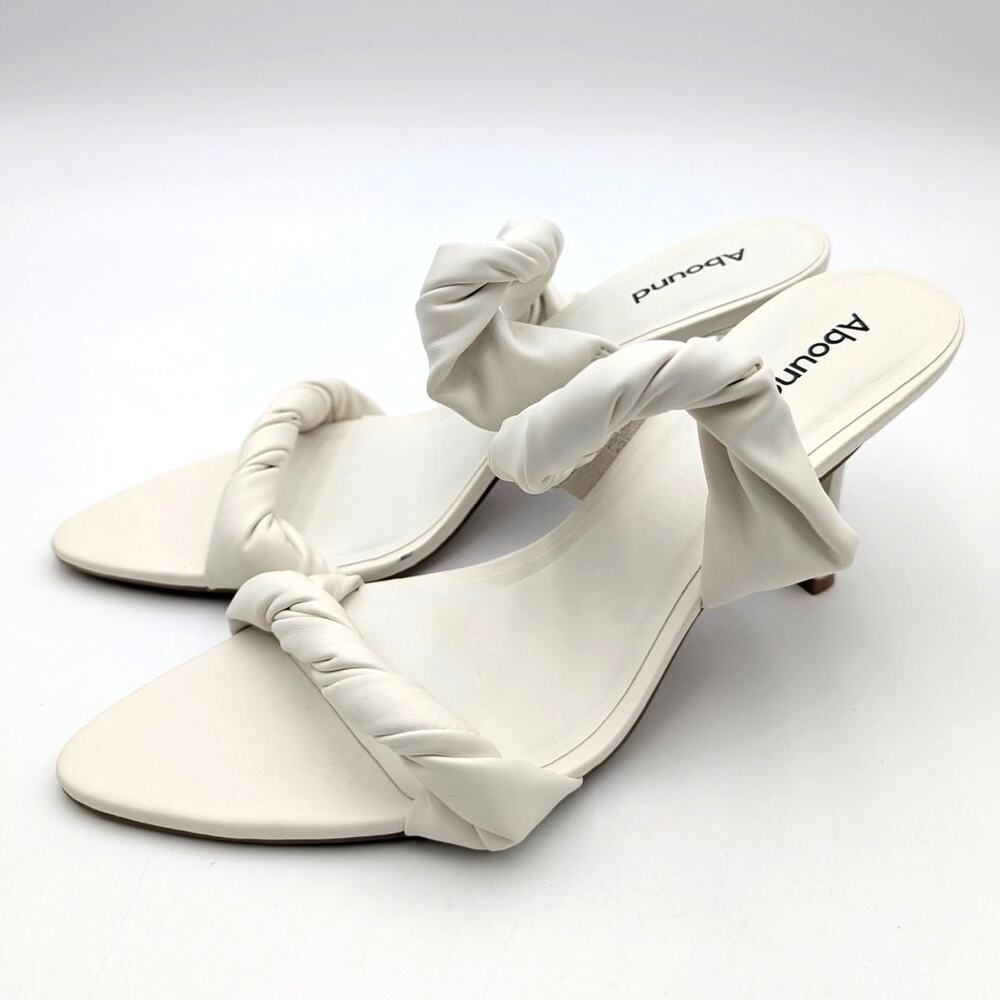 Abound Knot Straps Stiletto Heel Sandals Women's White Size US10M EU40